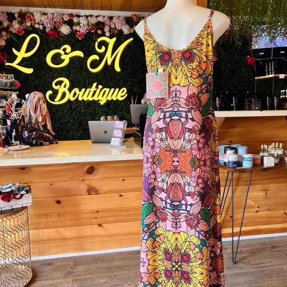 Nuvula Golden Garden Maxi Dress - Picture 1 of 8